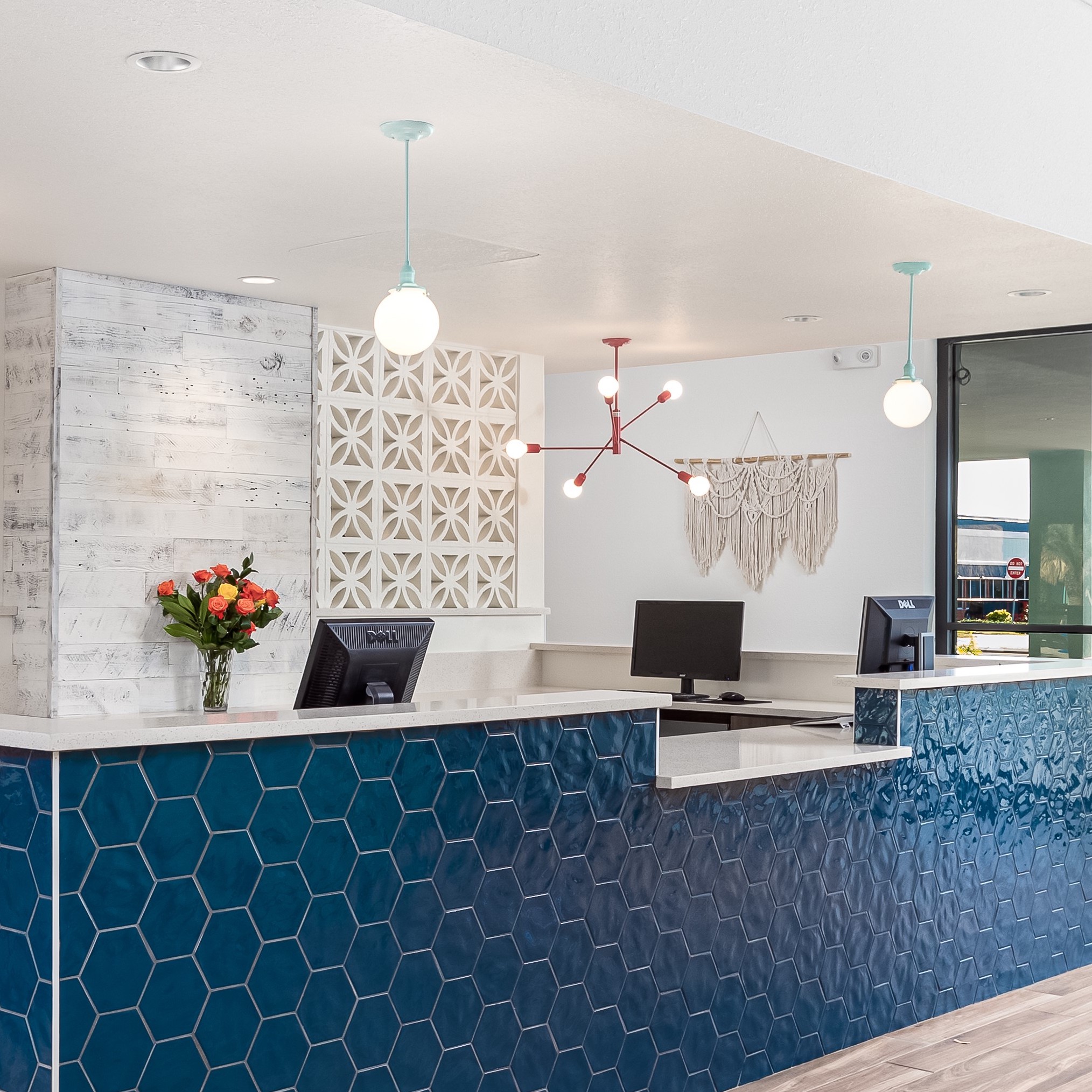 Bubble Stem Mount Pendant |  Photo Courtesy of Beachside Hotel & Suites
